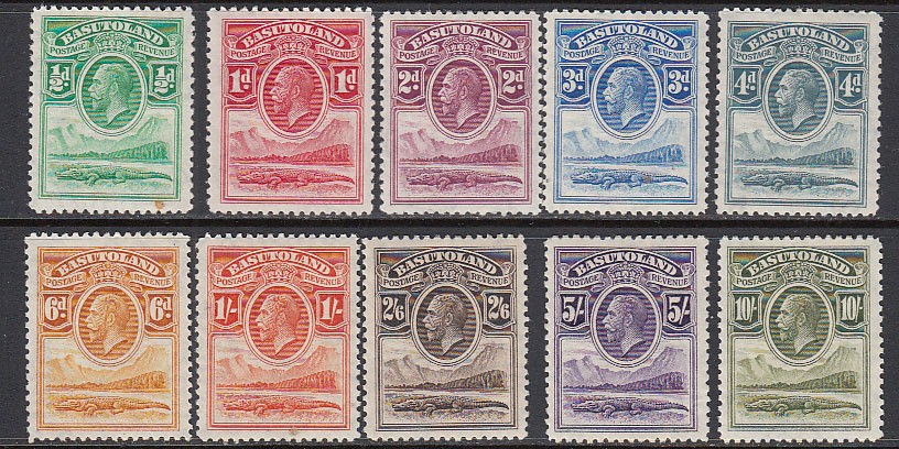 Basutoland - Post Yvert 1/10 * Mh Fauna