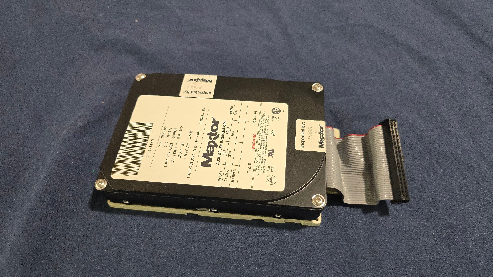 IBM EDU Quest Model 25 30 40 Maxtor 7120AI Hard Drive 129MB Vintage Computer