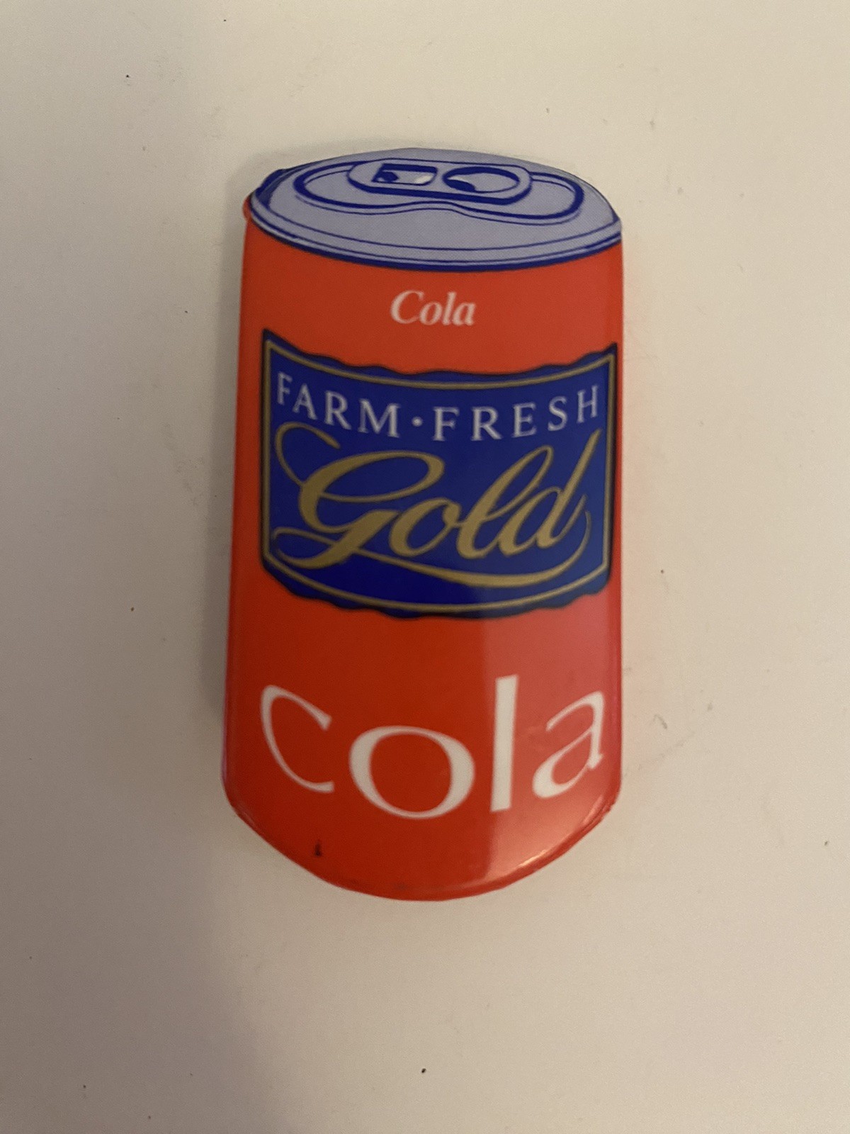 Farm Fresh Gold Cola Pin Back Button P76