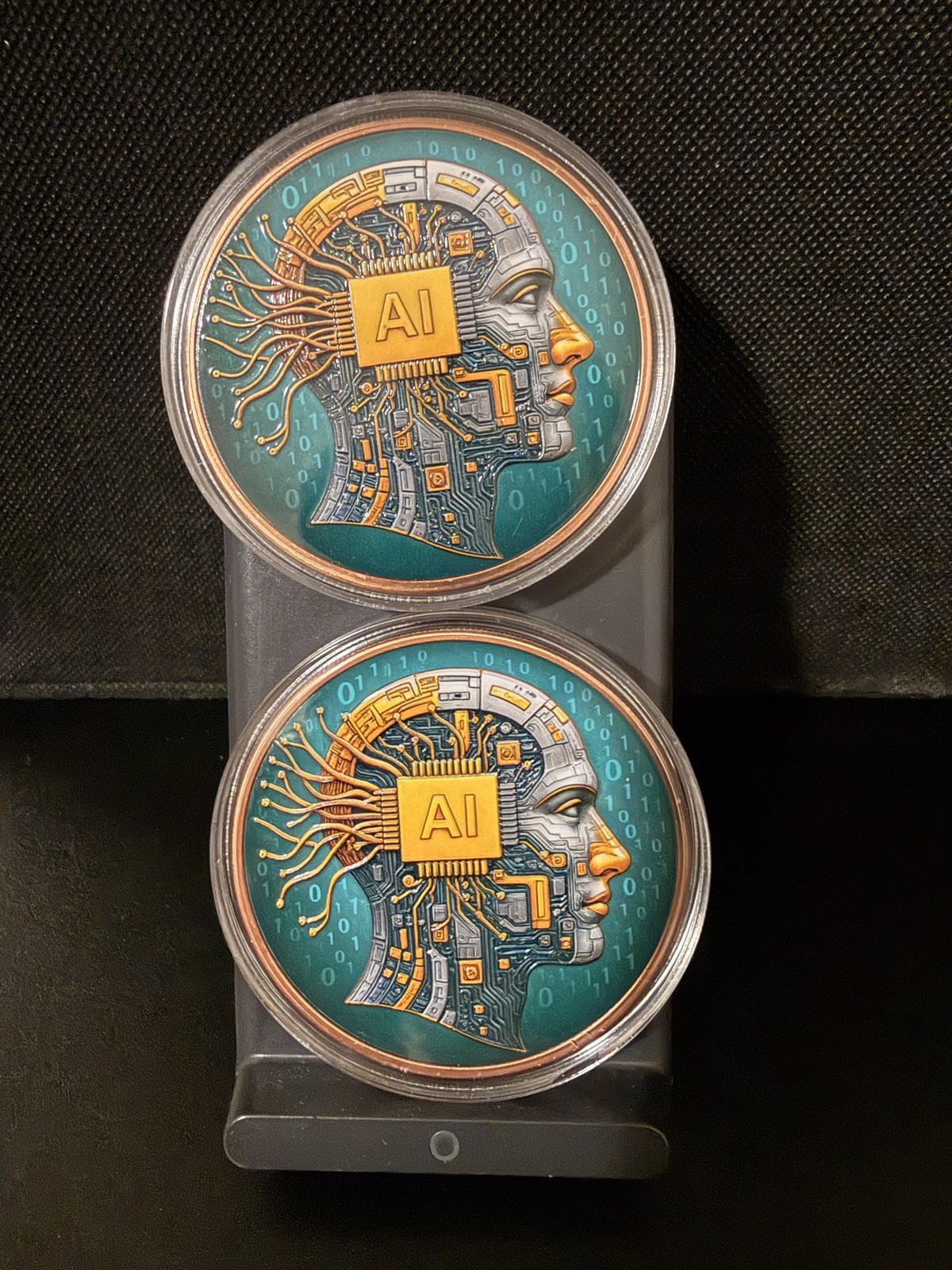 Lot or 2 - AI 5 oz AVDP Colorized Copper in Capsule (5000 Mintage)