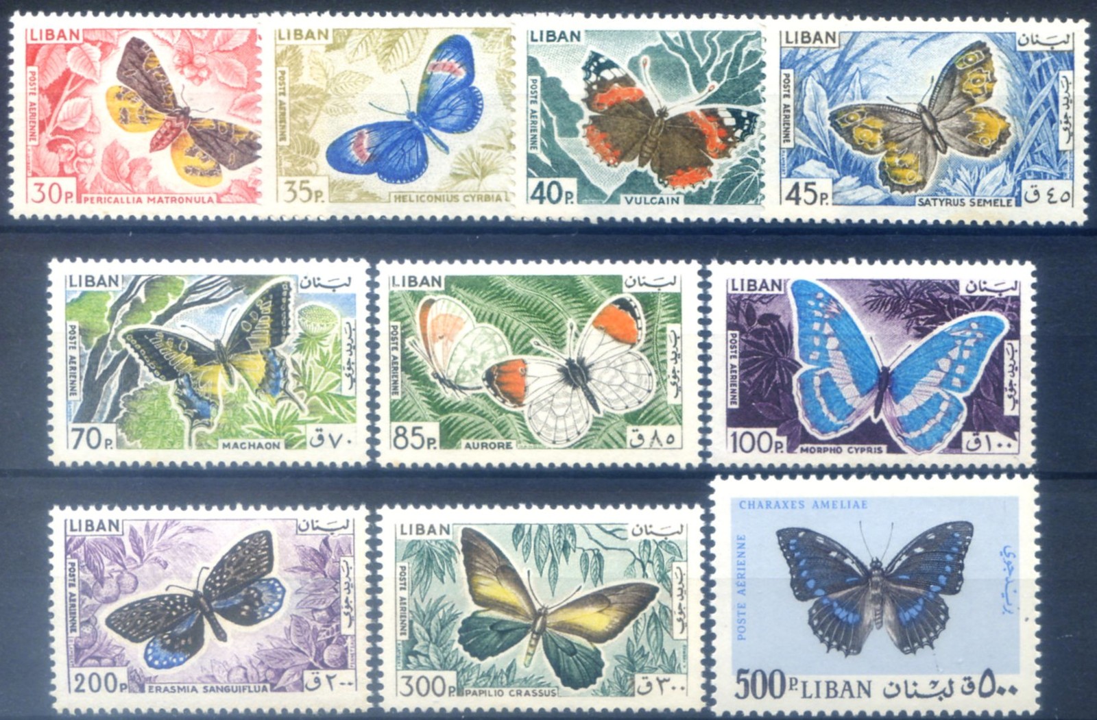 Lebanon. Definitive. Fauna. Butterfly 1965.