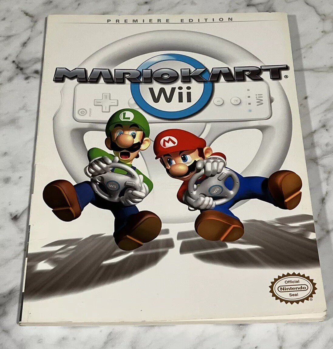 Nintendo Wii Mario Kart Premiere Edition Prima Game Strategy Guide Book w/Poster