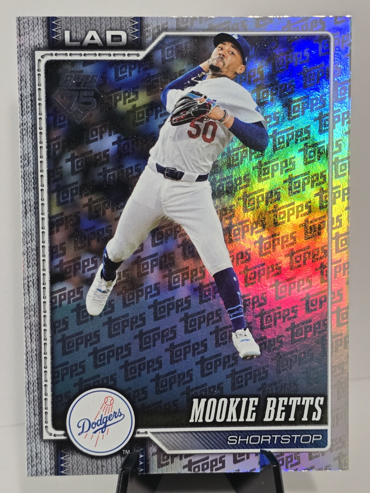 Mookie Betts 2026 Topps Series 1 Fanatics Logofracto Foil Pattern #41 LA Dodgers
