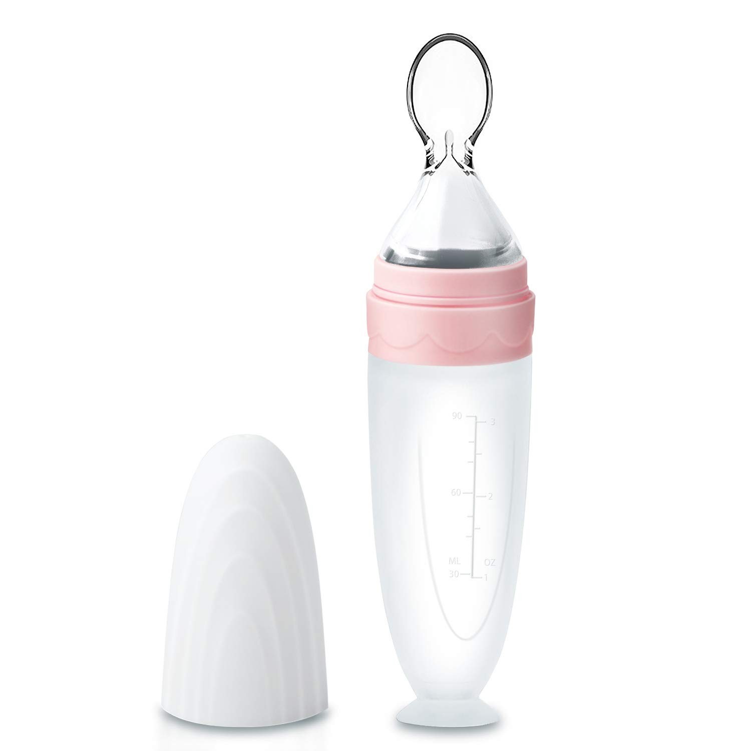 Baby Food Dispensing Spoon Squeeze Feeder Dispenser Self Feeding Bottle