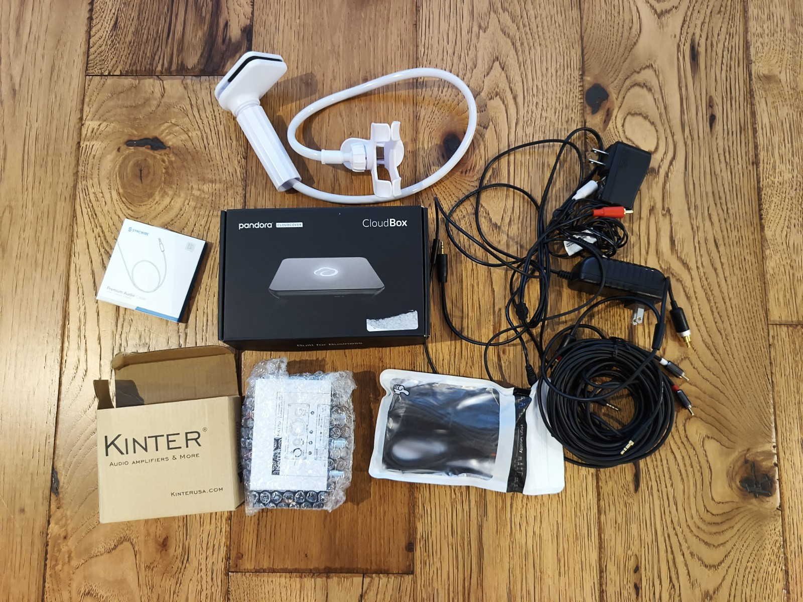 Large lot of Misc Electronics / Sound Equipment Cloudbox Amp Wires Etc.