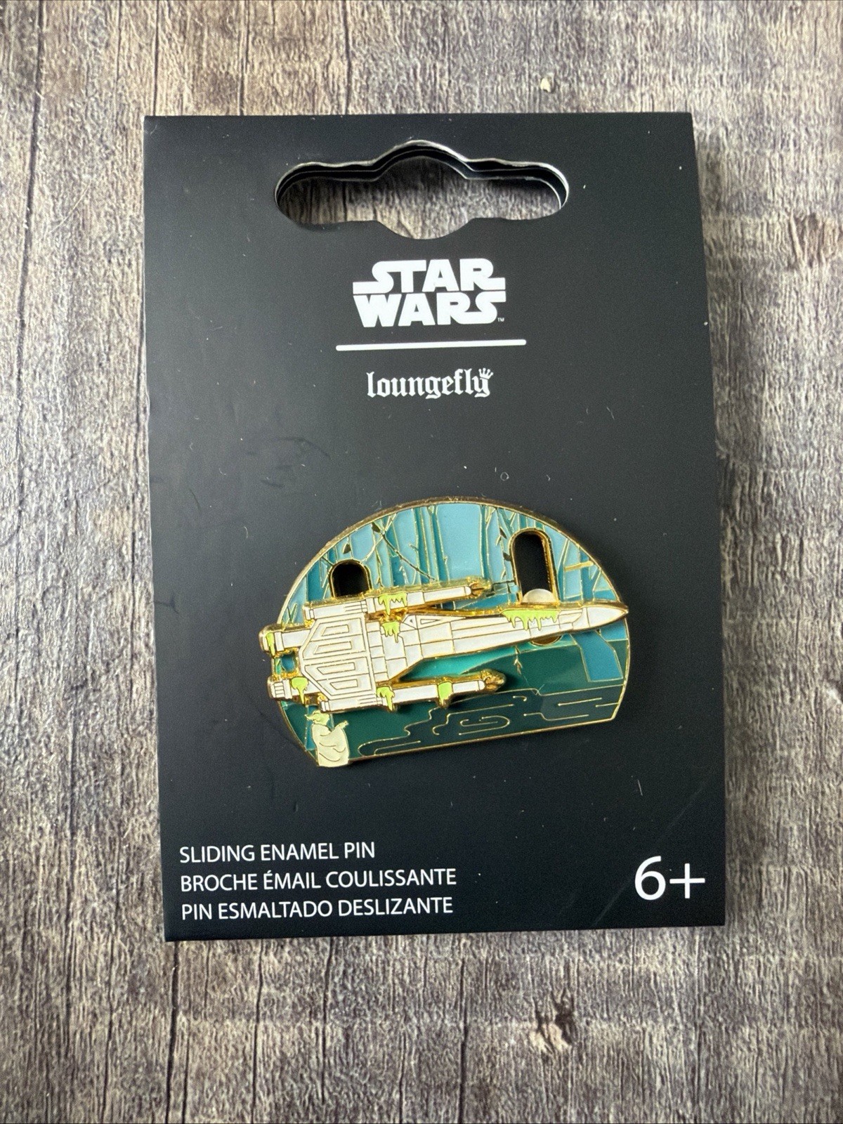 Disney Loungefly Star Wars Yoda X-wing Force Sliding Pin Boxlunch