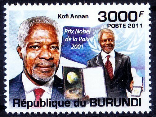 Burundi 2011 MNH, Kofi Annan, Nobel Peace Winner  [C30]