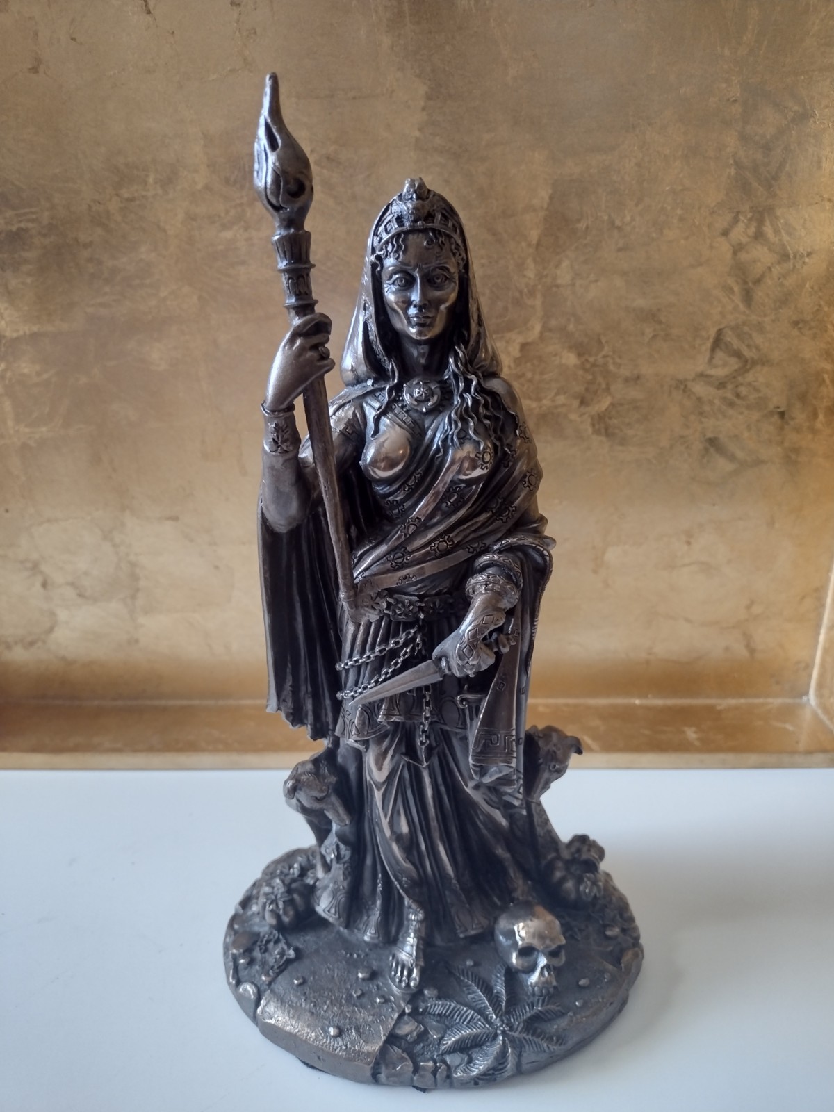 Ebros Greek Goddess Witchcraft Necromancy Hekate Hecate W/ She Dogs Figurine