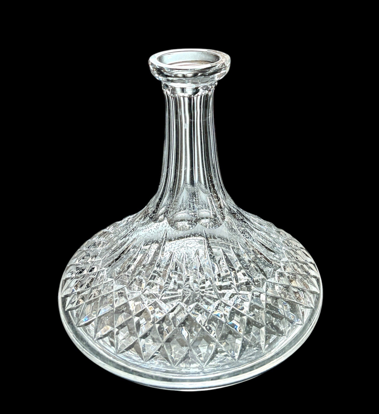 Waterford Crystal LISMORE Ships Decanter  7” Signed See Description EUC