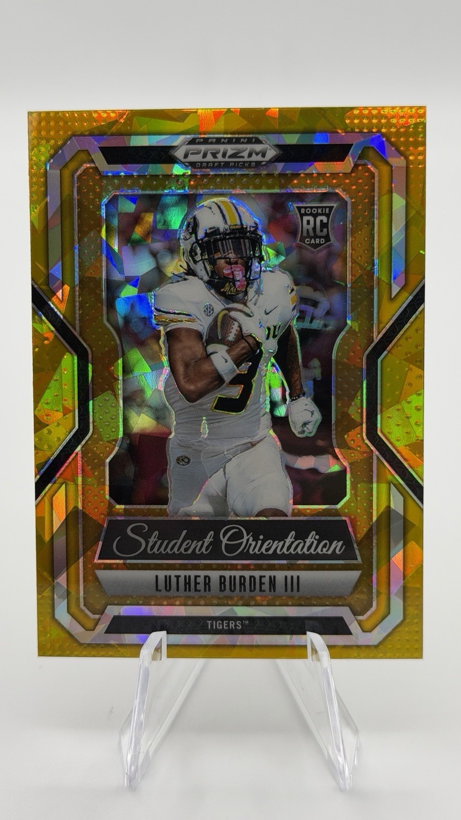 2025 Panini Prizm Draft Picks - Student Orientation Luther Burden #11 Gold Ice