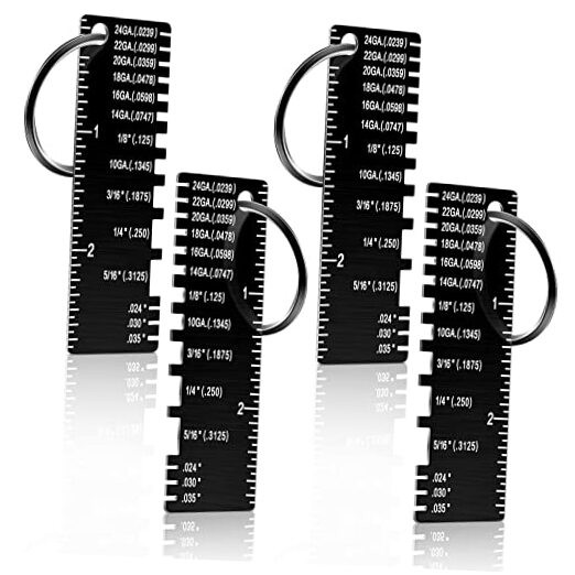  4 Pieces Double Sided Wire Metal Sheet Thickness Gauge Wire Measurement Tool 