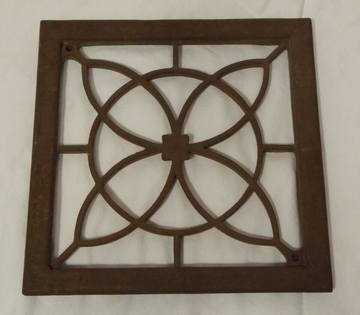 Vintage Metal Grate Floor Register Heating Cover HVAC Cover Cast Iron Cast Metal