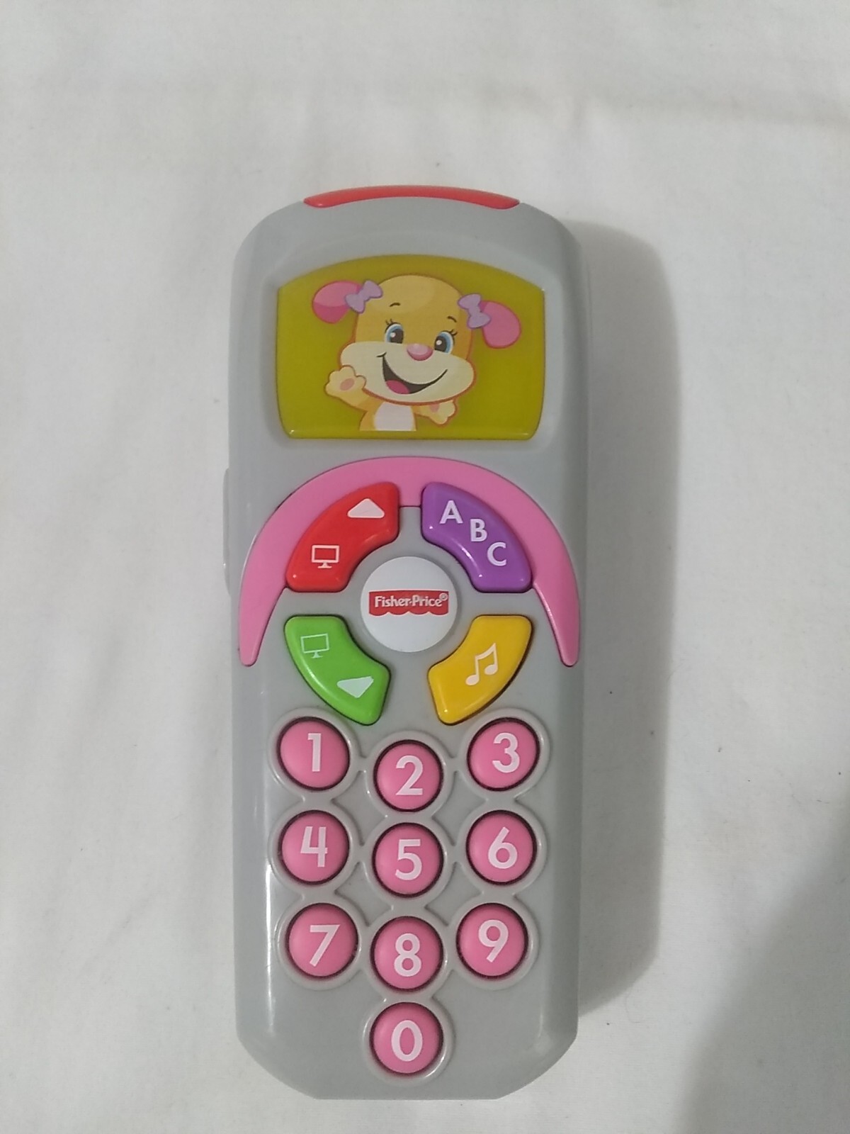 TV Remote Control Puppy Dog  Fisher Price Lights Up Talks Sings Toy Baby READ
