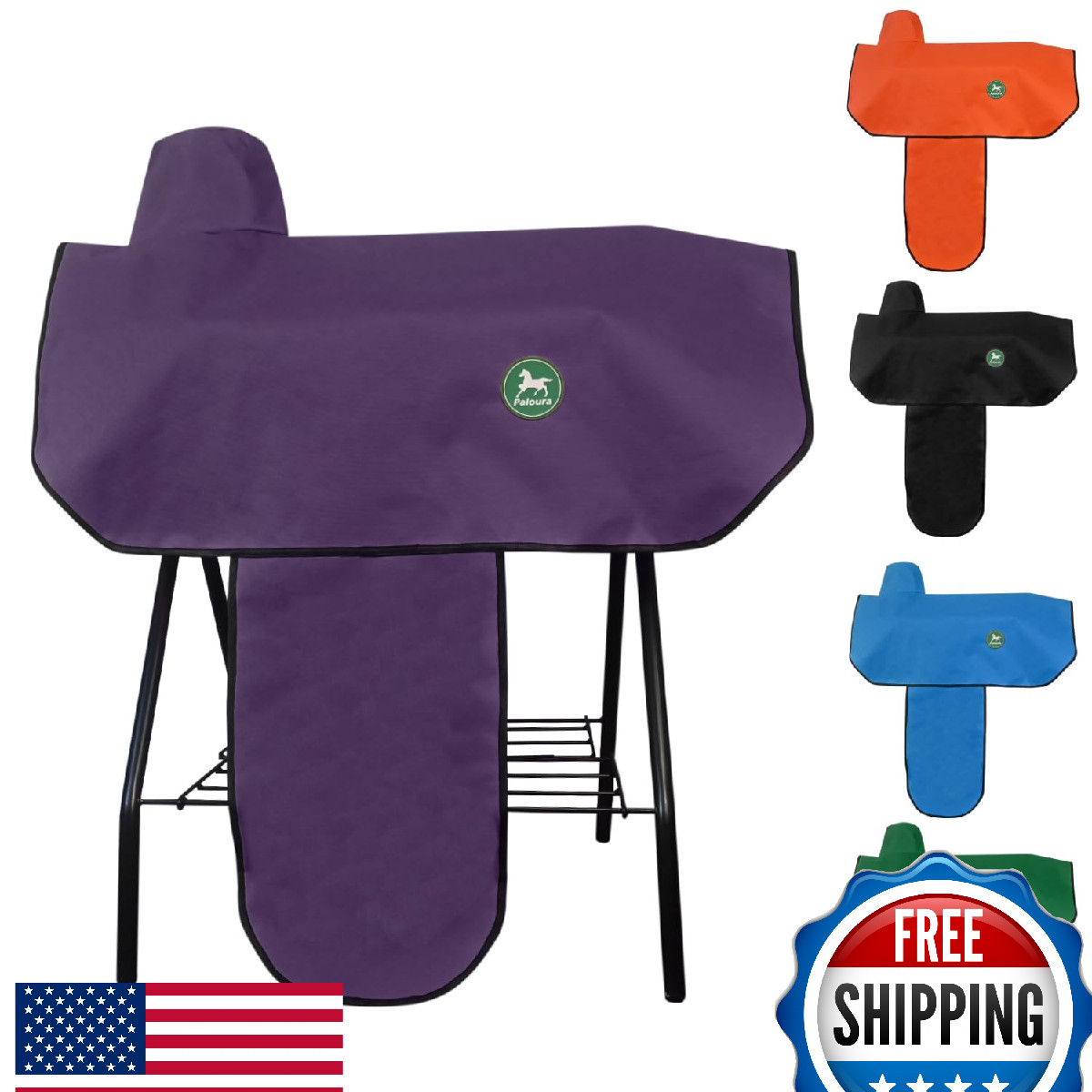 Paloura Western Saddle Cover w/ 6 Elastic Straps | Waterproof, Tear-Resistant
