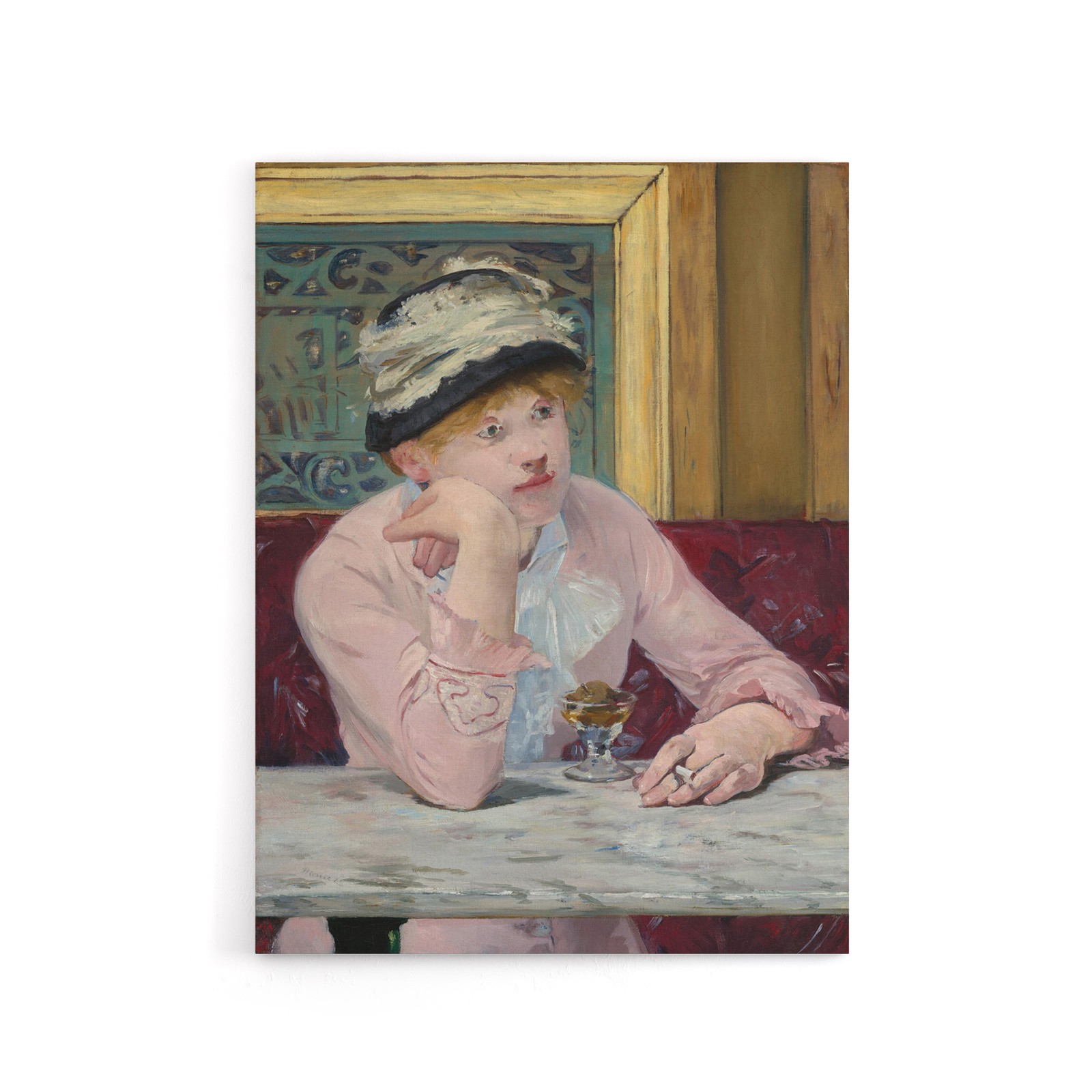Plum Brandy Woman Portrait Manet Vintage Canvas Wall Art Print