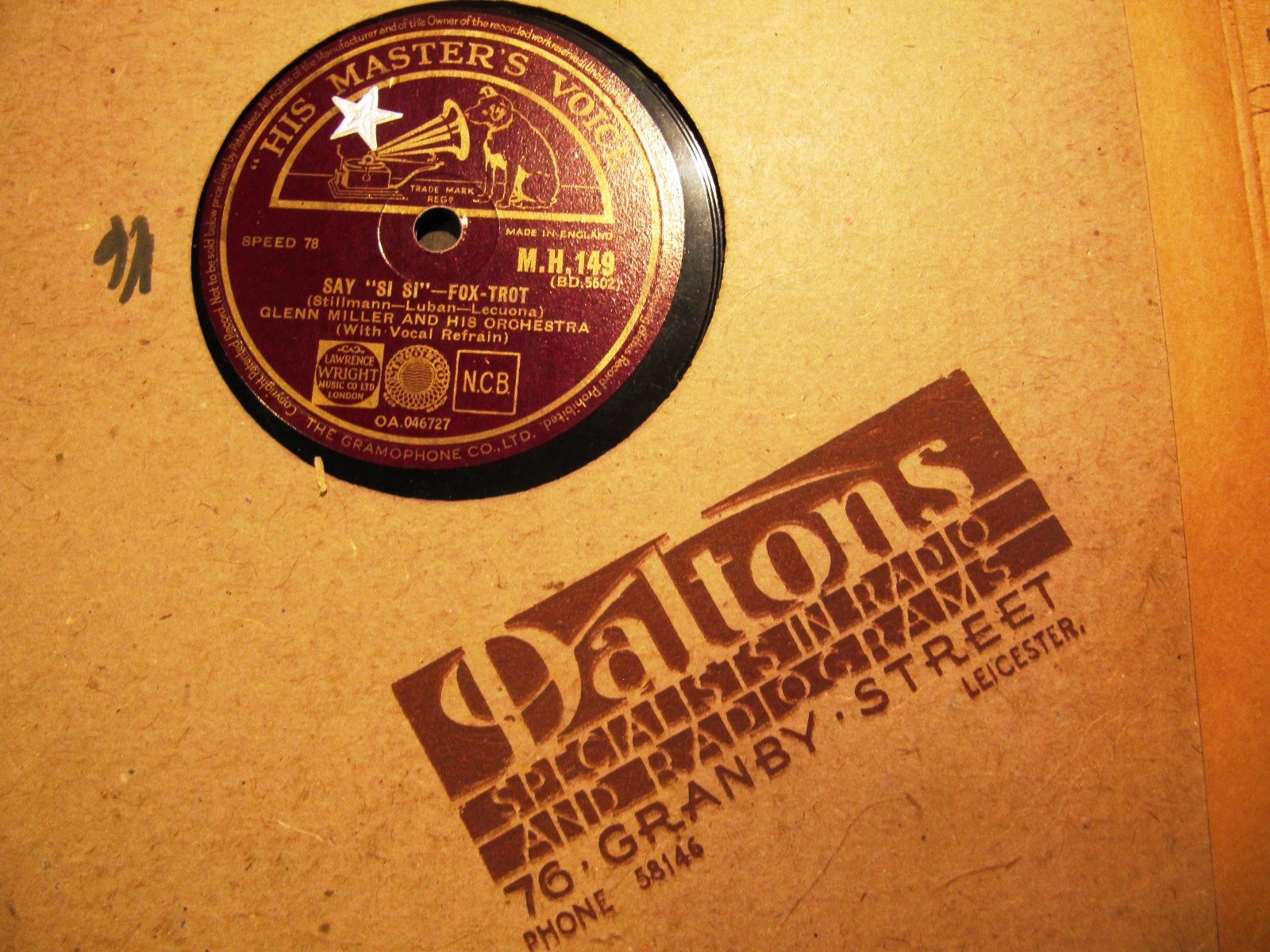 1939 GLENN MILLER Orch FAREWELL BLUES / Ernesto Lecuona LATIN SAY "SI SI" HMV