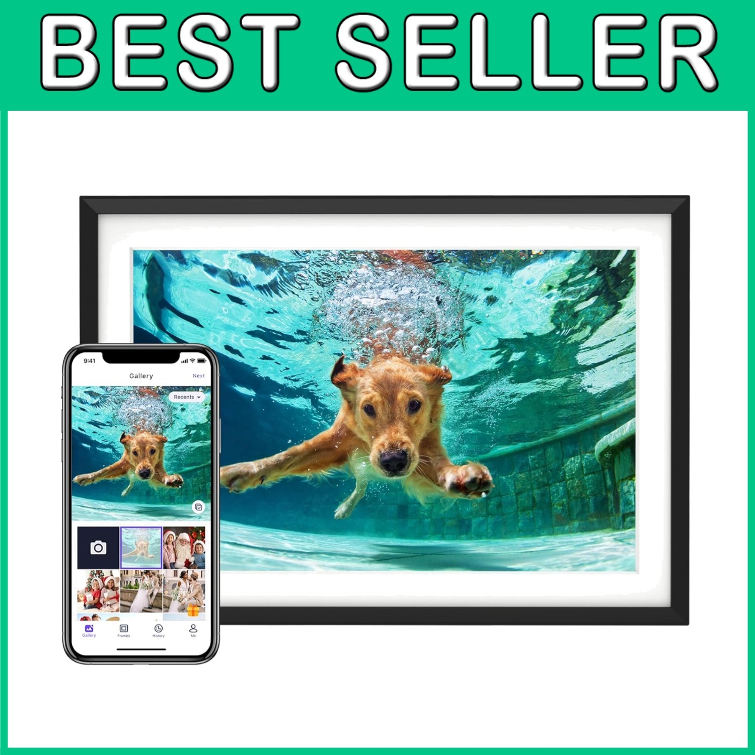 10.1'' IPS Digital Picture Frame, 1280x800 Resolution, WiFi