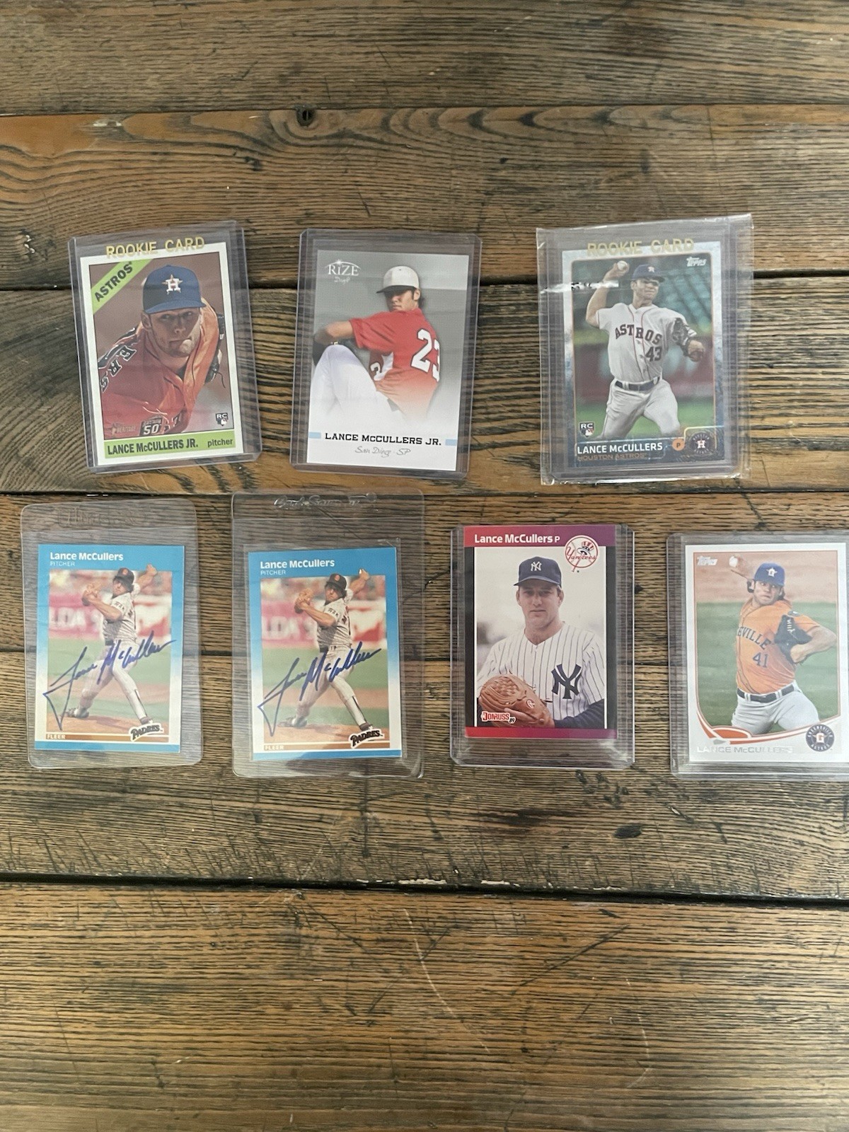 LOT of SENIOR AND JUNIOR LANCE McCULLERS BASEBALL CARDS - 2 ARE AUTOGRAPHED