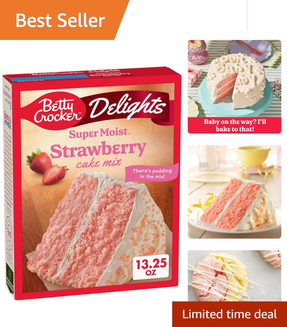 Kosher Strawberry Cake Mix - 13.25 oz - Moist and Delicious Dessert Option