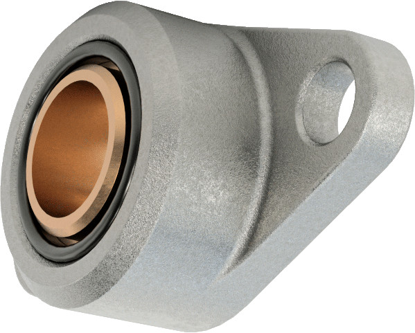 Oil-Embedded 5912K15 Mounted Sleeve Bearing 1/2''Shaft Diameter Two-Bolt Flange