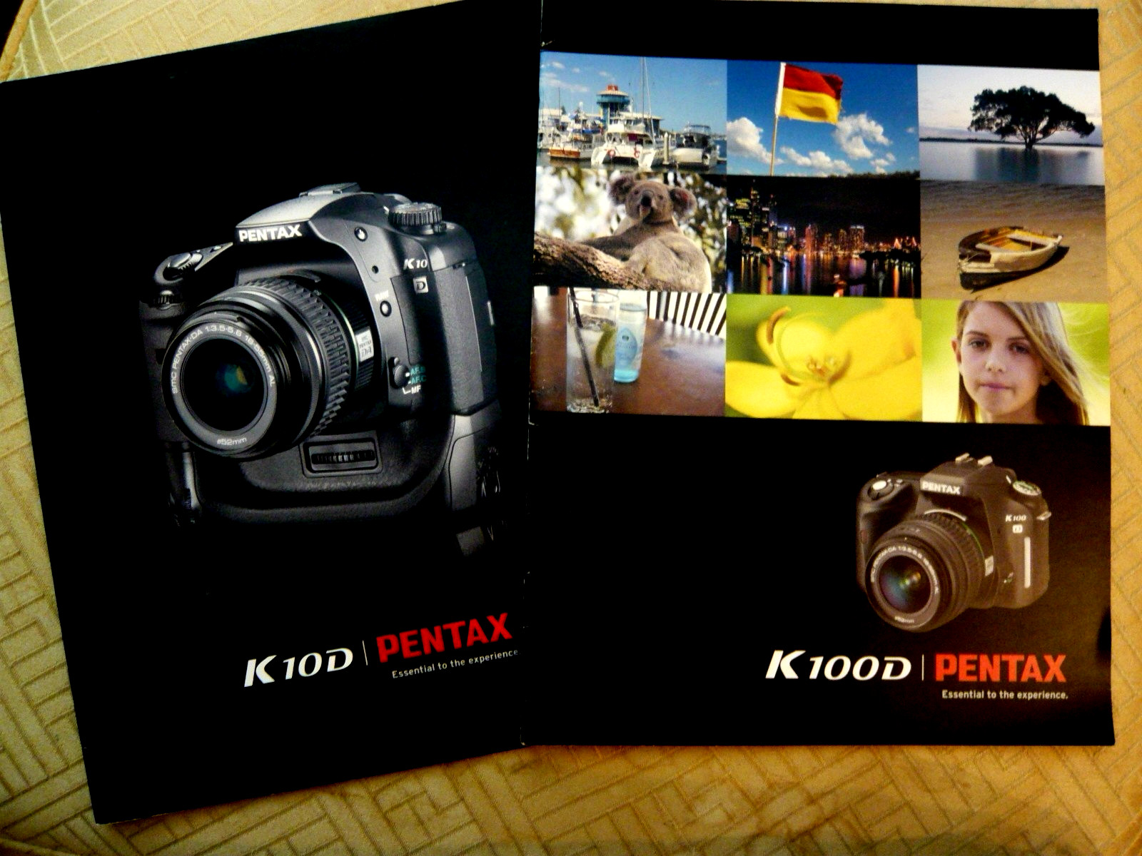 Pentax  K10D and K100D brochures. Superb information reference.