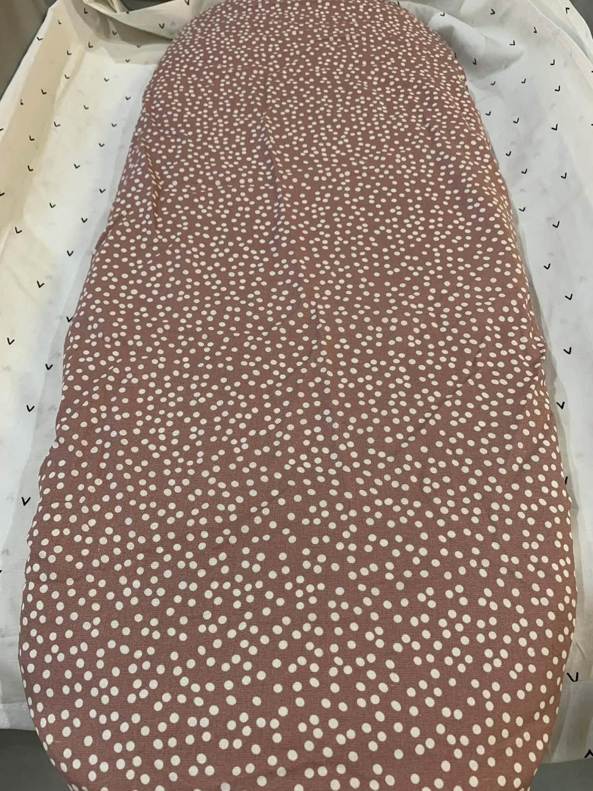 Dusk Pink Polka Dot Bassinet Sheet