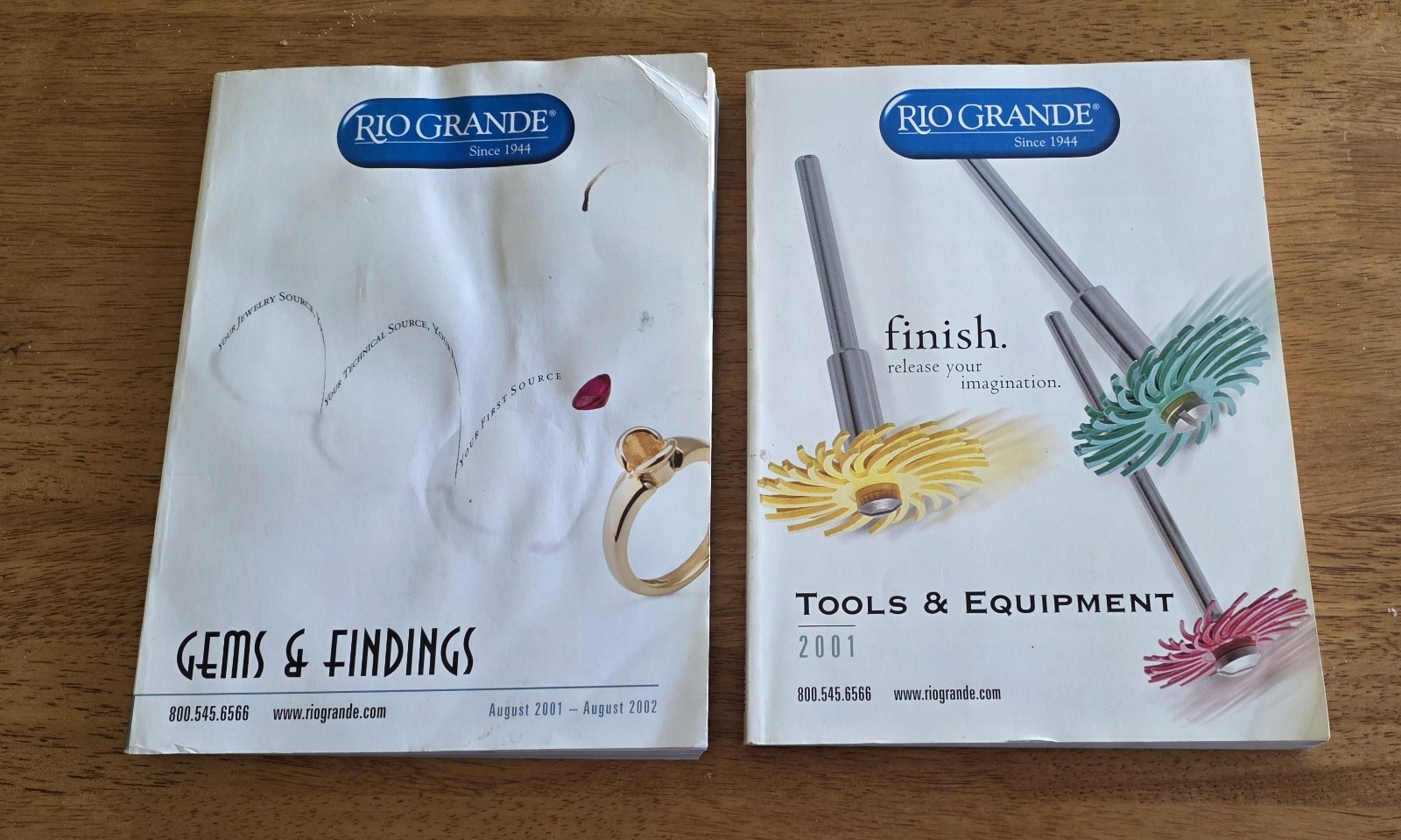 2 Rio Grande 2001/ 2002 Catalogs Tools & Equipment Plus Gems & Findings Jewelry
