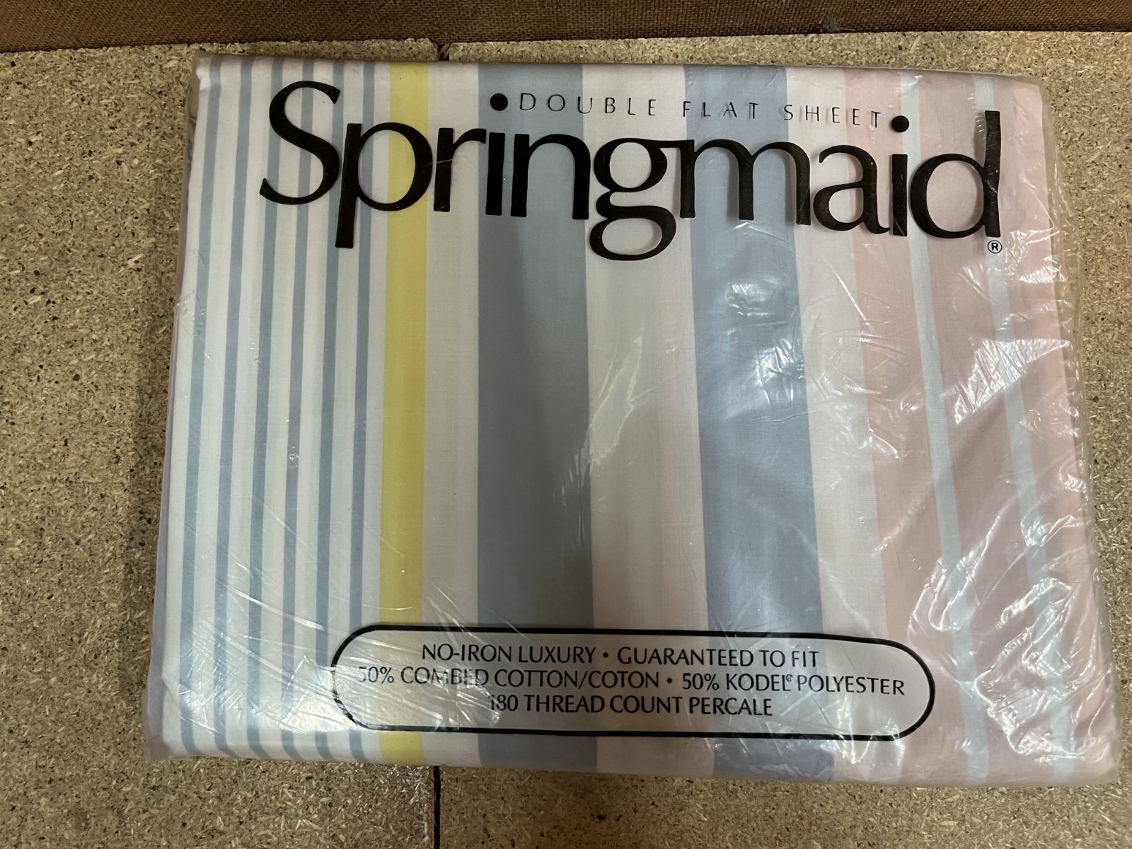 Vtg NEW Springmaid Queen Flat Sheet Double Size Full Pastel Hampton Bay II C80