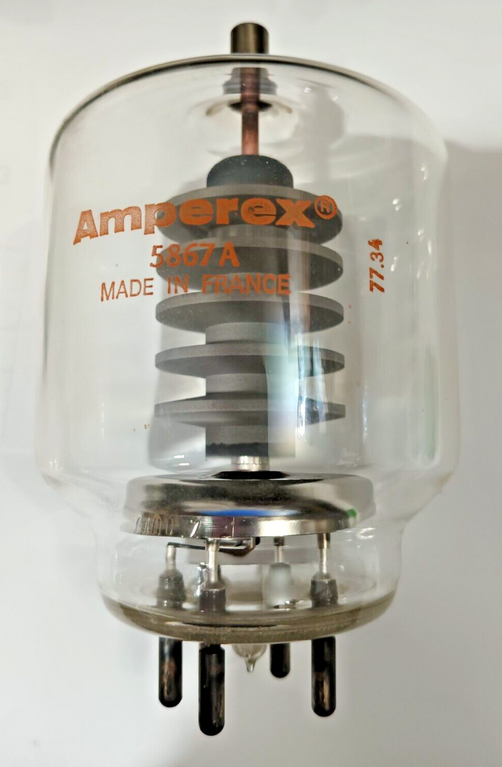 AMPEREX Power Triode Valve Electron Vacuum Tube 5867A Graphite-Finned Anode Vtg