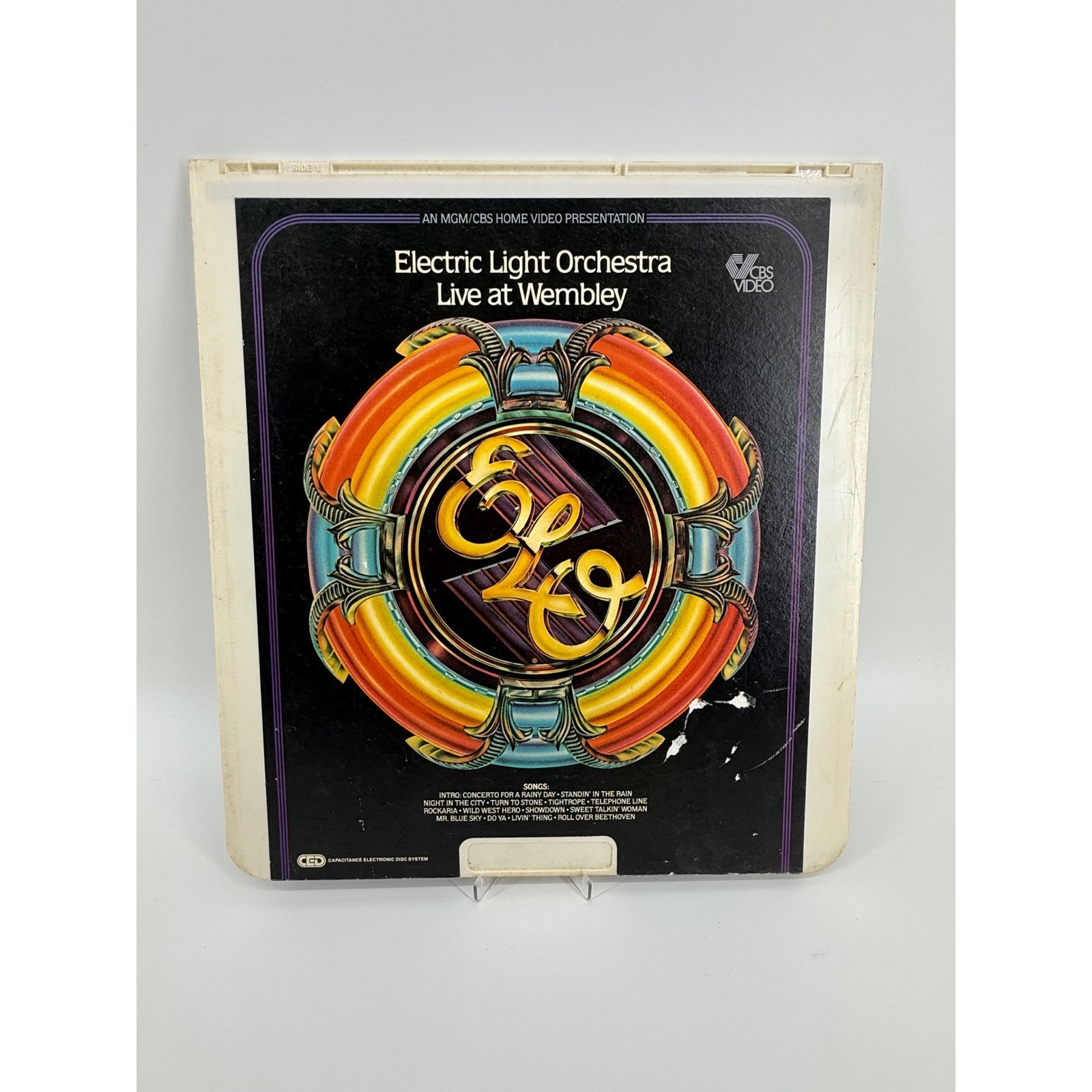 VTG ELO Live Wembley CED Video Disc Electric Light Orchestra MGM CBS 1981 Rock