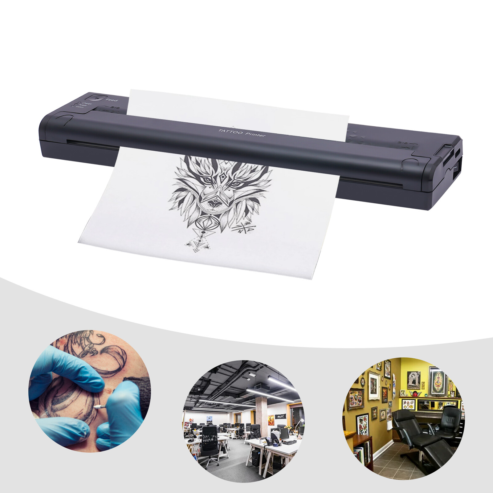 Wireless Tattoo Transfer Thermal Copier Stencil Printer USB Rechargeable A4 NEW