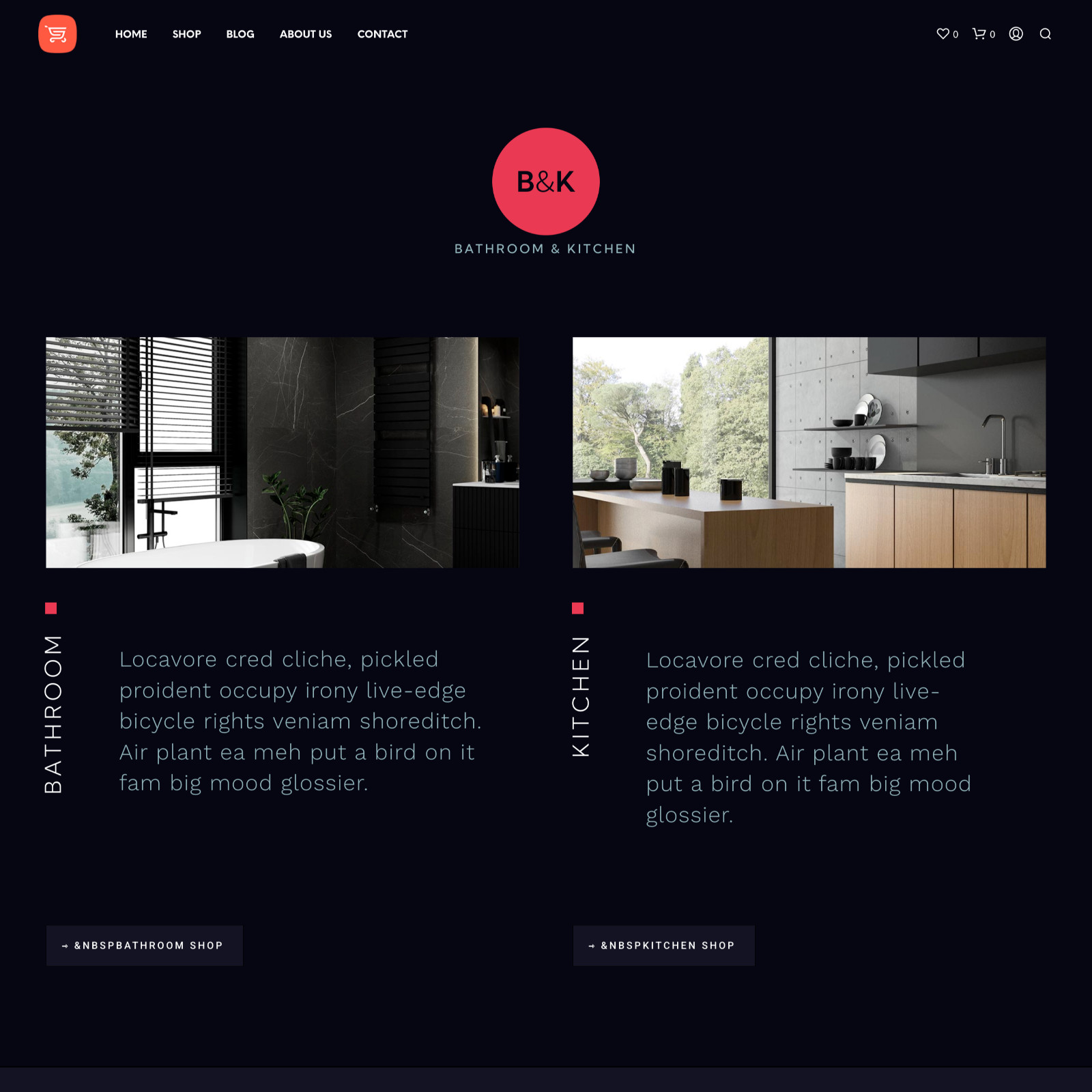 Bathroom Shop Website Design for Sale with Free VPS Web Hosting