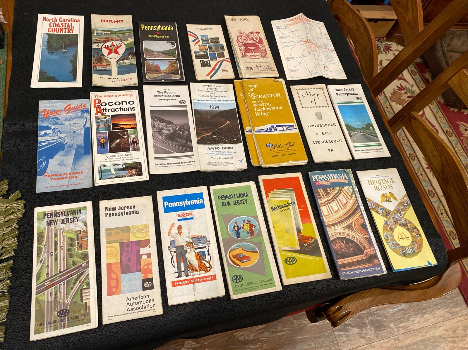 Pennsylvania PA Scranton Poconos Stroudsburg Road Map Lot 19 Travel Guides NY NJ