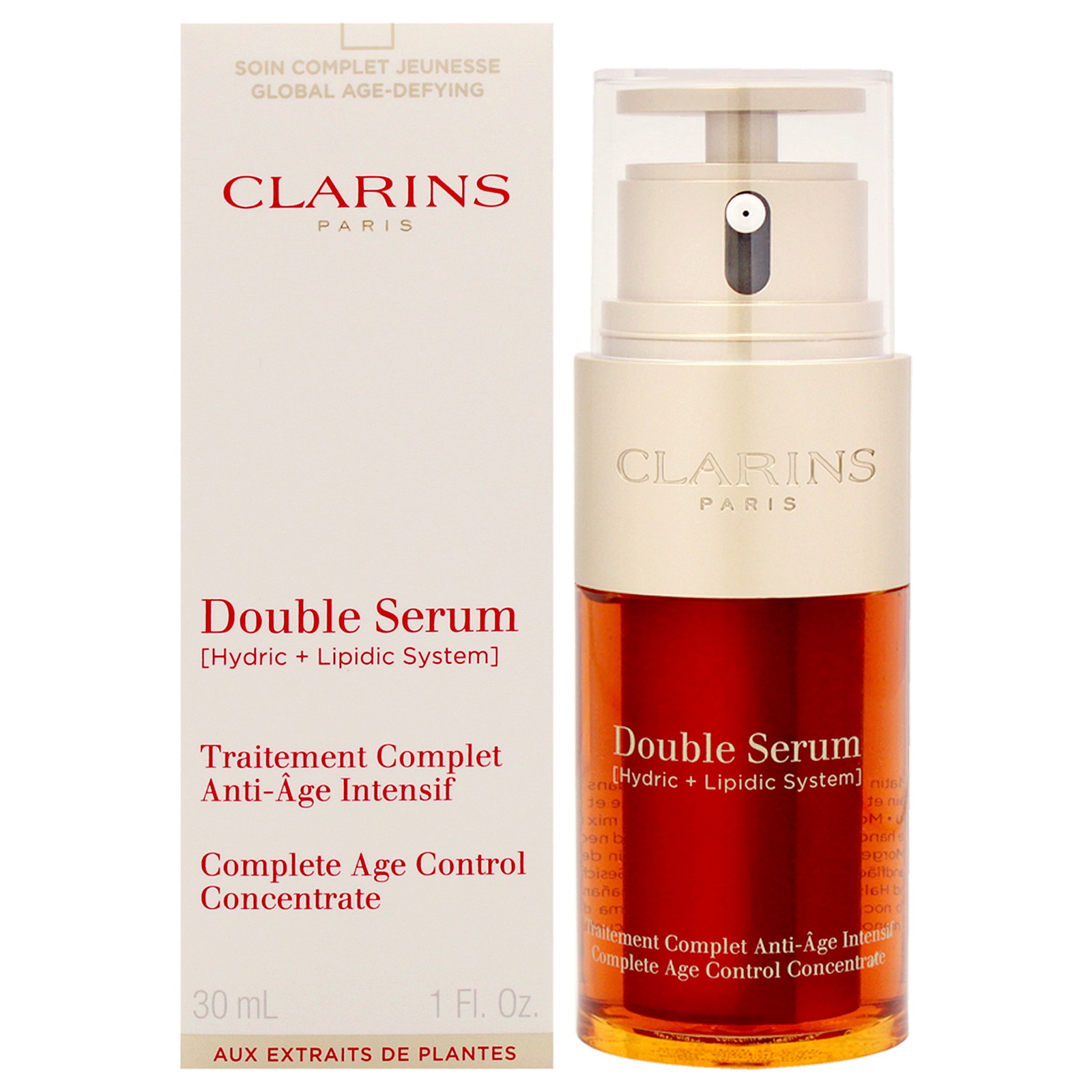 2 Pack Double Serum Complete Age Control Concentrate by Clarins for Unisex- 1 oz