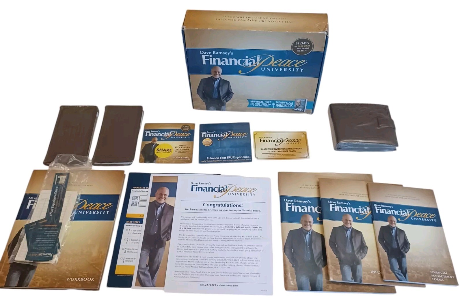 Dave Ramsey Financial Peace University Membership Kit Open Box Sealed Contents