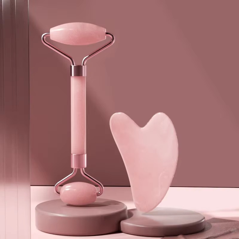 2Pcs Face Massager Roller Guasha Board Resin Scraper Wrinkle Remover Massage Rol