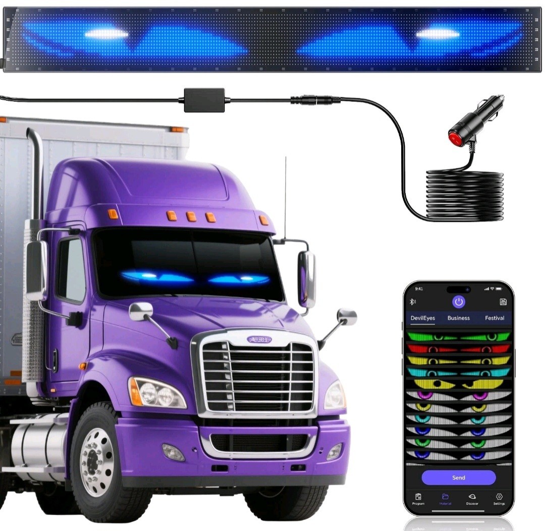 Devil Eyes Light for Cars,Flexible Scrolling Programmable LED Signs,LED Eyes ...