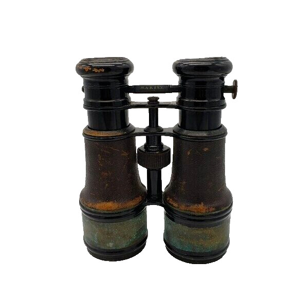 Vintage Field Marine Paris L.A. Corona Binoculars Leather Case