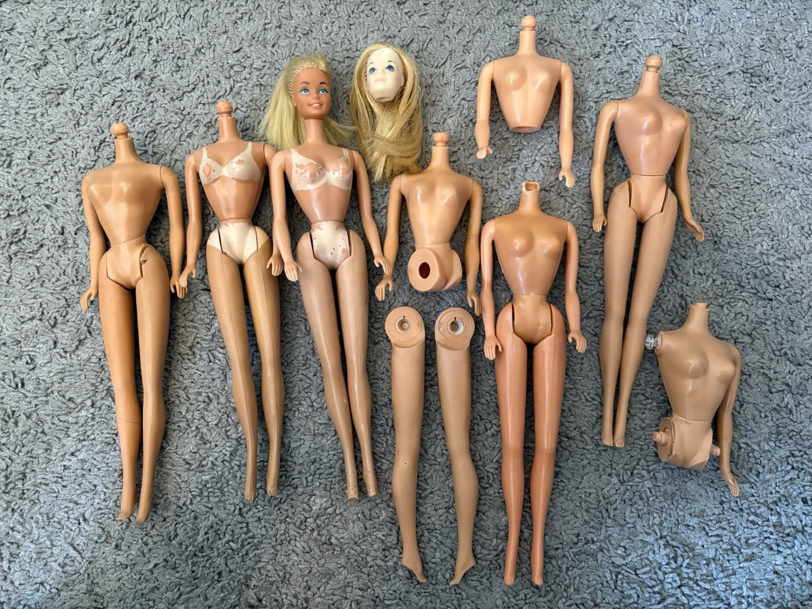 Malibu Barbie Doll Vintage Parts Lot Japan Taiwan Mattel TNT Superstar TLC 2A