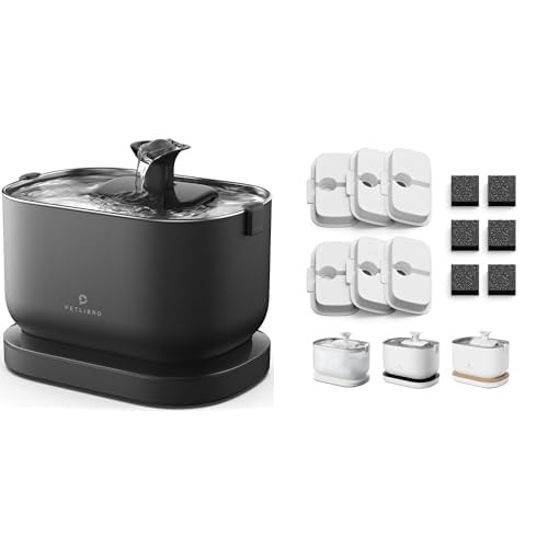 PETLIBRO Cordless Cat Water Fountain w/ Battery, 6 Filters, 2.5L, Stainless Stee