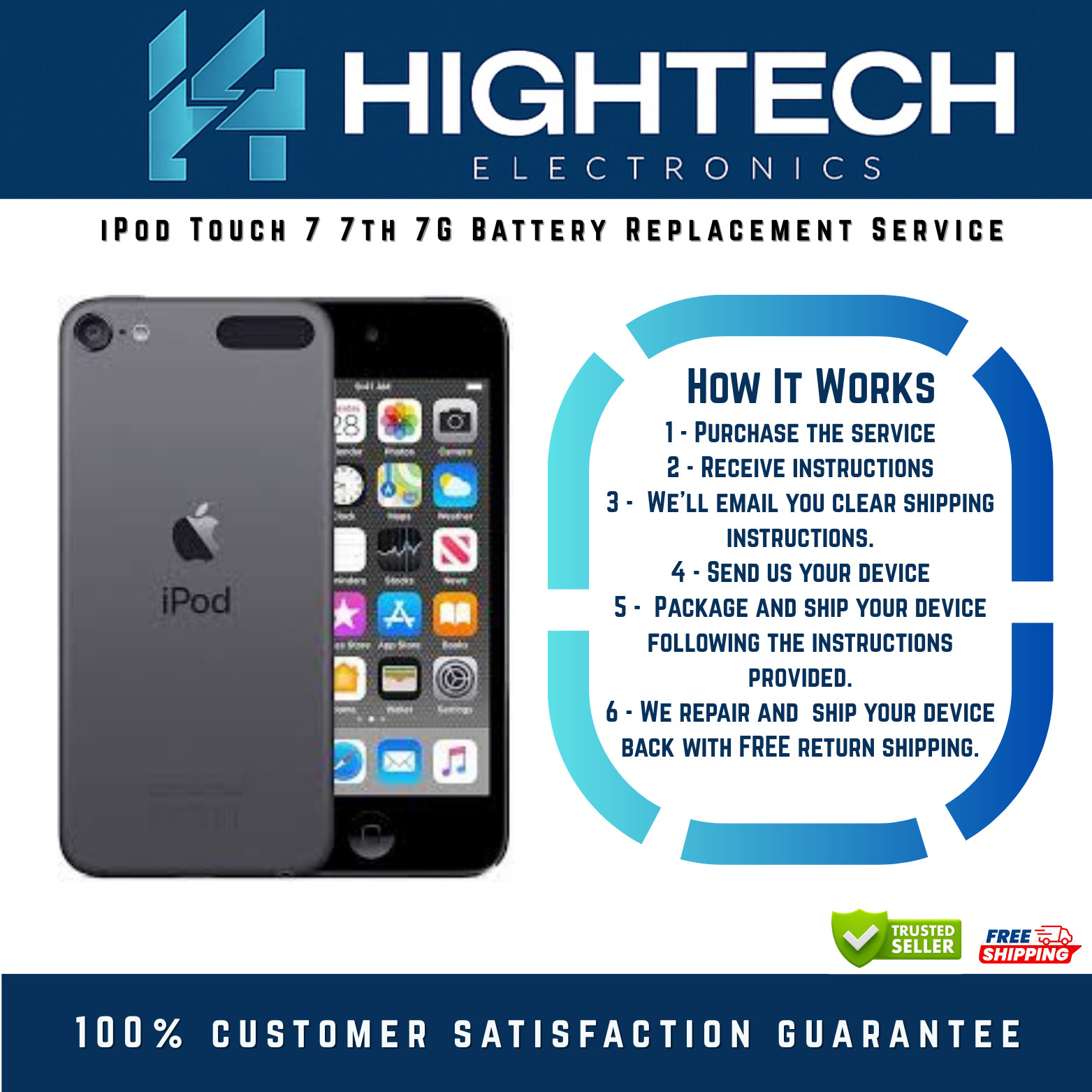 iPod Touch 7 7th 7G Battery Replacement Service Repair