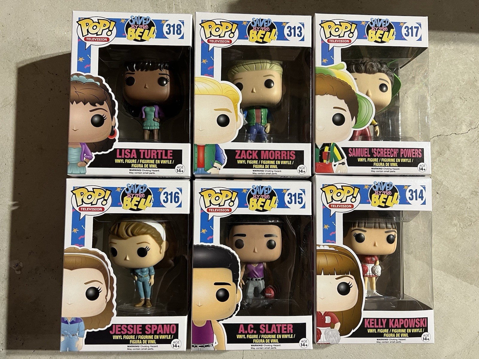 Funko Pop! Saved By The Bell Lot of 6