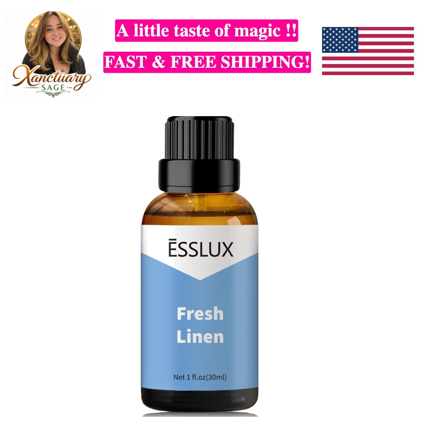 Fresh Linen Fragrance Oil - Aromatherapy Essential Clean Scented Oils for Dif...