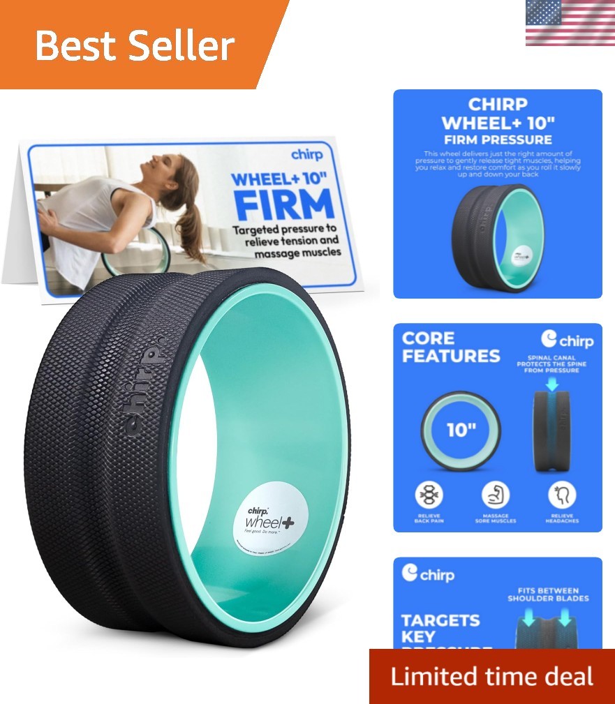 Wheel Foam Roller - Targeted Back & Neck Pain Relief, Muscle Massage, Trigger...