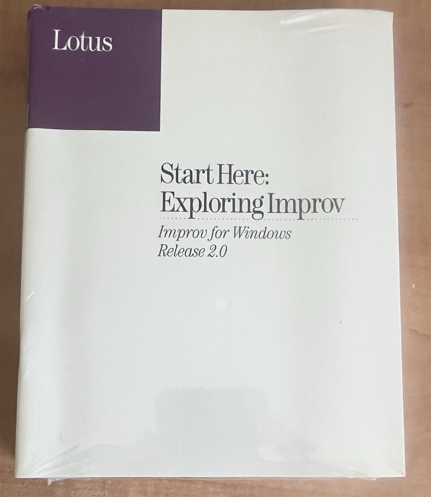 LOTUS Start Here: Exploring Improv for Windows 2.0 SEALED