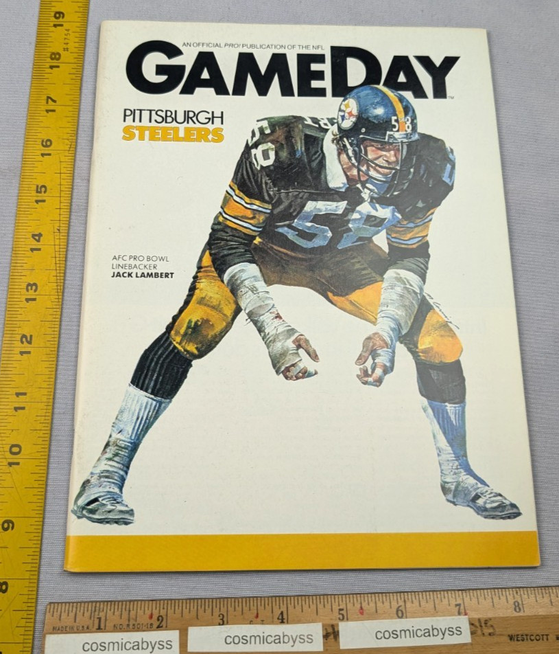 Jack Lambert Pittsburgh Steelers 1983 GAMEDAY NFL football program magazine