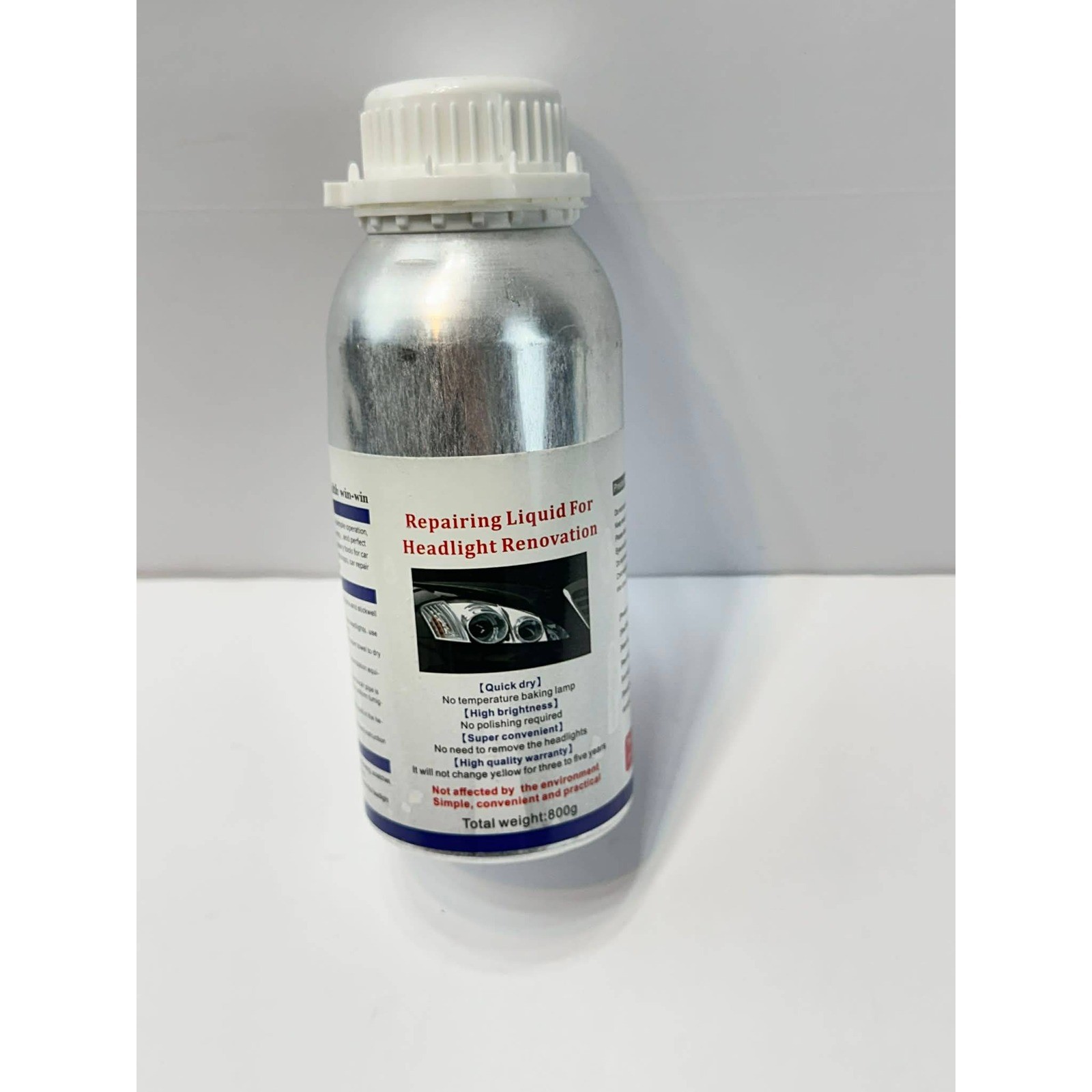 Car Headlight Restoration Repair Liquid Removes Yellowing Oxidation 800g
