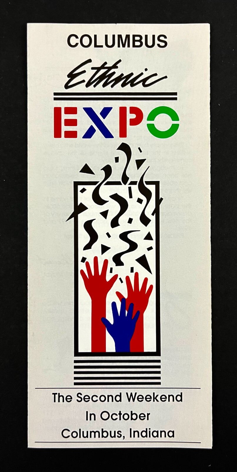 1992 Columbus Indiana Ethnic Expo Community Project Fair Vintage Travel Brochure
