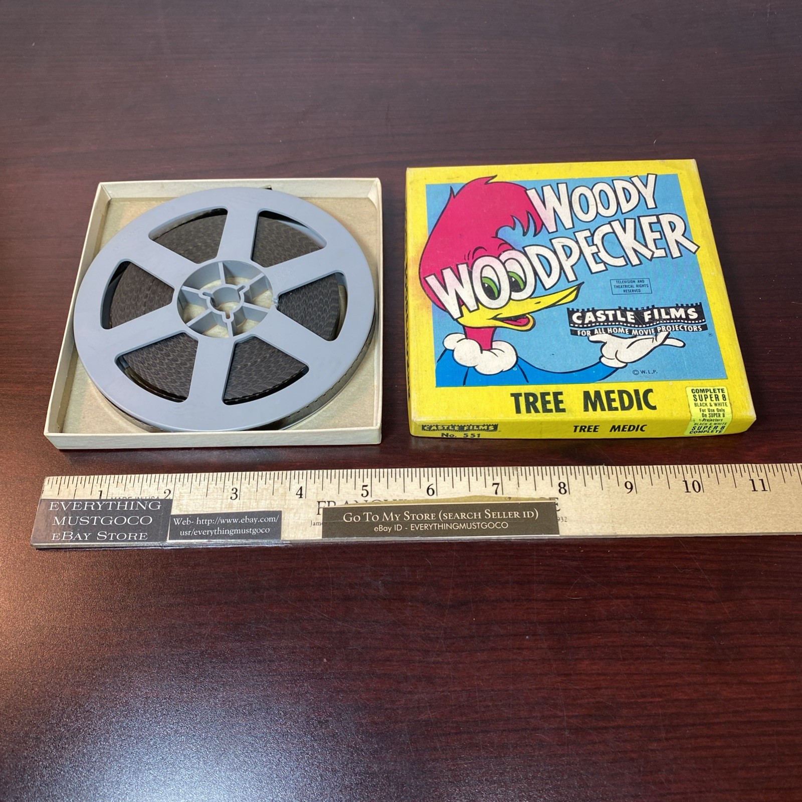 Vintage Woody Woodpecker  8mm Castle Films #551 TREE MEDIC Woody Super 8 In Box