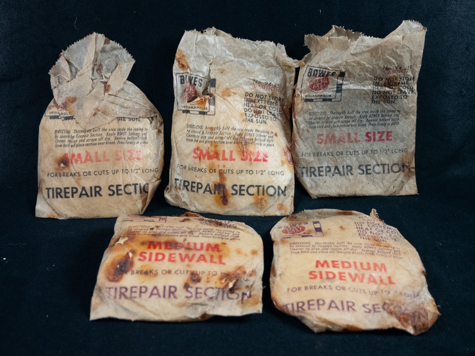 Vintage Bowes Tire Repair Section - Tirepair Section Bundle